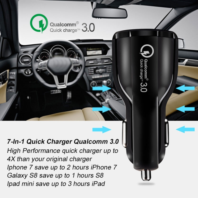 2 PCS QC3.0+3.1A Car Charger Dual USB 6A Halo Wine Bottle Fast Charge Car Charger(Classic White) - Car Charger by PMC TechLife | Online Shopping South Africa | PMC TechLife