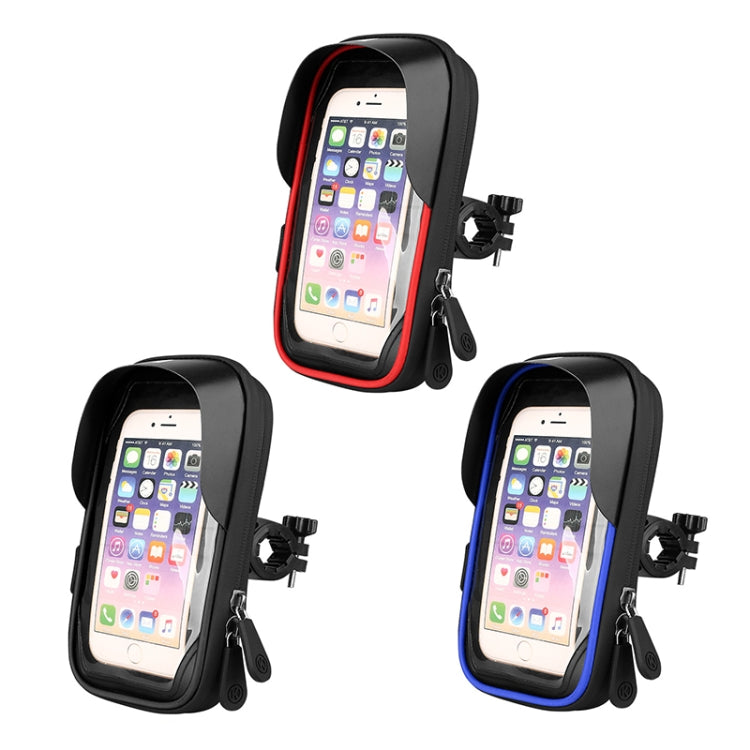 Mountain Bike Card Holder Touch Screen Mobile Phone Holder Motorcycle Electric Vehicle Water-resistant Navigation Bracket Shade Mobile Phone Holder, Style:Handlebars(Black)