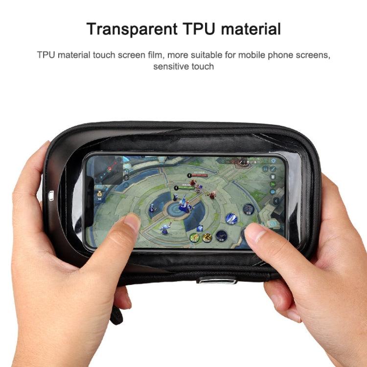 Mountain Bike Card Holder Touch Screen Mobile Phone Holder Motorcycle Electric Vehicle Water-resistant Navigation Bracket Shade Mobile Phone Holder, Style:Handlebars(Black)