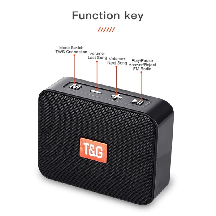 T&G TG166 Color Portable Wireless Bluetooth Small Speaker(Black)