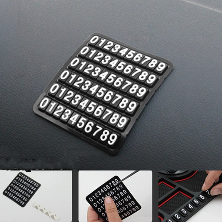 Car Interior Car Multifunctional Instrument Panel Storage Pad Car Phone Bracket Anti-slip Pad With Stop, Style:Rotating Black Circle