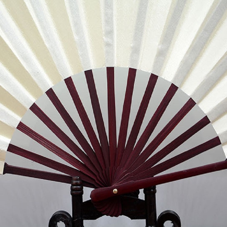 10 inch Pure Color Blank Silk Cloth Folding Fan Chinese Style Calligraphy Painting Fan(Black) - free shipping - PMC Jewellery - Order now!