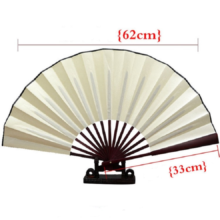 10 inch Pure Color Blank Silk Cloth Folding Fan Chinese Style Calligraphy Painting Fan(Black) - free shipping - PMC Jewellery - Order now!