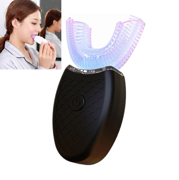 Lazy U-shaped Mouth Whitening Tooth Electric Toothbrush(Black) - free shipping - PMC Jewellery - Order now!