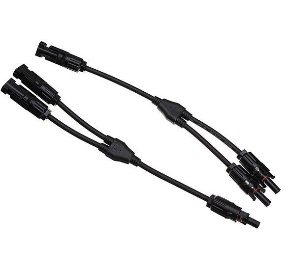 1 Pair MC4 Branch Y Adapter Connectors M/M/F and F/F/M for Solar Panels Cable(mc4)
