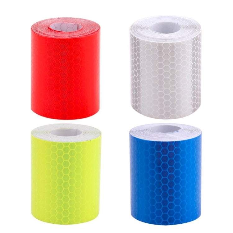 Car Motorcycles Reflective Material Tape Sticker Safety Warning Tape Reflective Film(White)