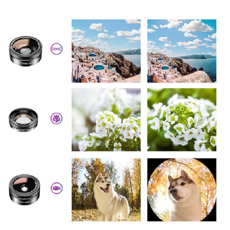 APEXEL APL-DG11 11 in 1 Multifunctional Fisheye Wide-angle Macro Polarized Starlight Gradient Filter Set Universal Mobile Phone Lens Set - free shipping - PMC Jewellery - Order now!