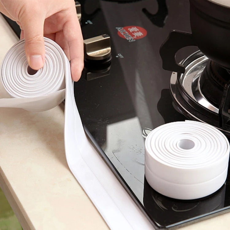 Durable PVC Material Waterproof Mold Proof Adhesive Tape Kitchen Bathroom Wall Sealing Tape, Width:3.8cm x 3.2m(Grey) - Adhesives & Sealers by PMC TechLife | Online Shopping South Africa | PMC TechLife | Buy Now Pay Later Mobicred