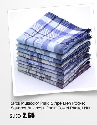 Multicolor Plaid Stripe Men Pocket Squares Business Chest Towel Handkerchiefs 100% Cotton(Random Color) - Towel Sets by PMC Jewellery | Online Shopping South Africa | PMC Jewellery