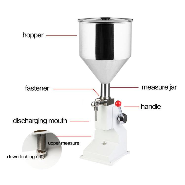 A03 Mini Stainless Steel Pneumatic Filling Machine Cream Food Paste Dispensing Liquid Packaging Equipment