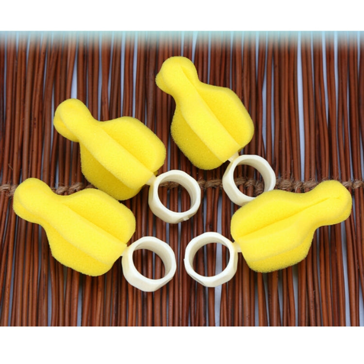 5 PCS 360 Degree Rotating Sponge yellow Baby Nipple Brush Babies Teat Cleaning Feeding Bottle Brushes Infant Pacifier Cleaner - Cups & Silicone Nipple by PMC TechLife | Online Shopping South Africa | PMC TechLife | Buy Now Pay Later Mobicred