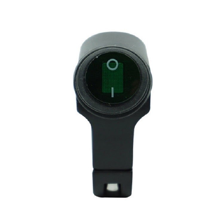 Motorcycle Aluminum Alloy Faucet LED Water-resistant Switch Accessories Headlight Switch(Green Light Black)
