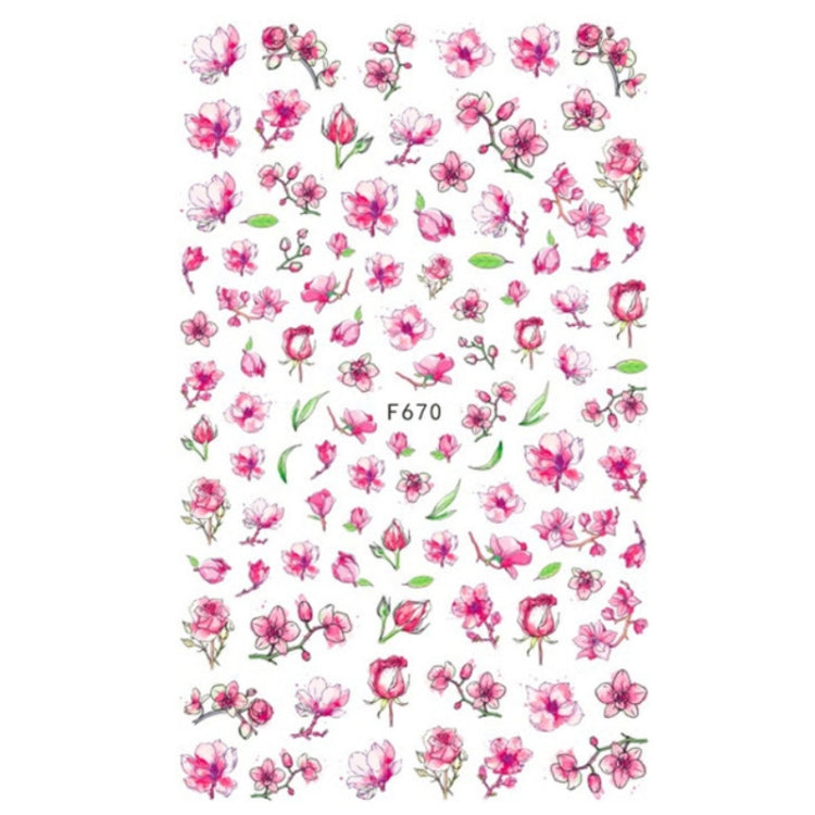 10pcs 3D Adhesive Butterfly Retro Rose Color Nail Art Sticker(F-670)