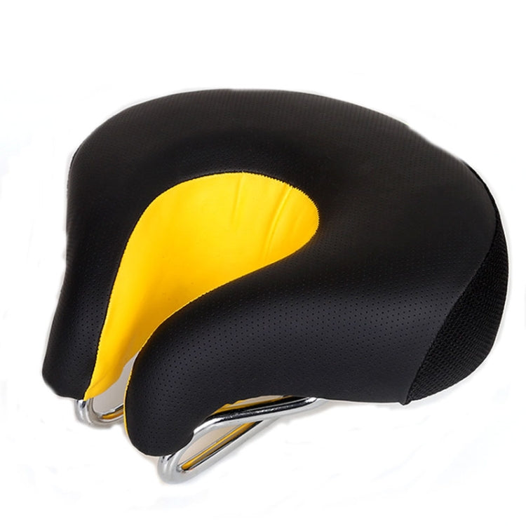 Noseless Bicycle Saddle Mountain Bike Thickened Soft Cushion(Yellow) - free shipping - PMC Jewellery - Order now!