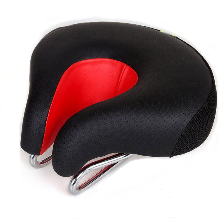 Noseless Bicycle Saddle Mountain Bike Thickened Soft Cushion(Red)