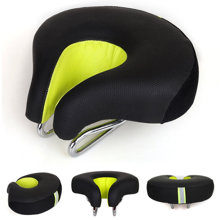 Noseless Bicycle Saddle Mountain Bike Thickened Soft Cushion(Green) - Bicycle Saddle by PMC Jewellery | Online Shopping South Africa | PMC Jewellery