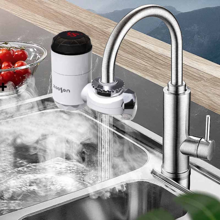 Zoosen Electric Hot Water Faucet Connection Type Instant Hot Water Faucet CN Plug, Style:White + Leak Protection - Faucets & Accessories by zoosen | Online Shopping South Africa | PMC Jewellery | Buy Now Pay Later Mobicred