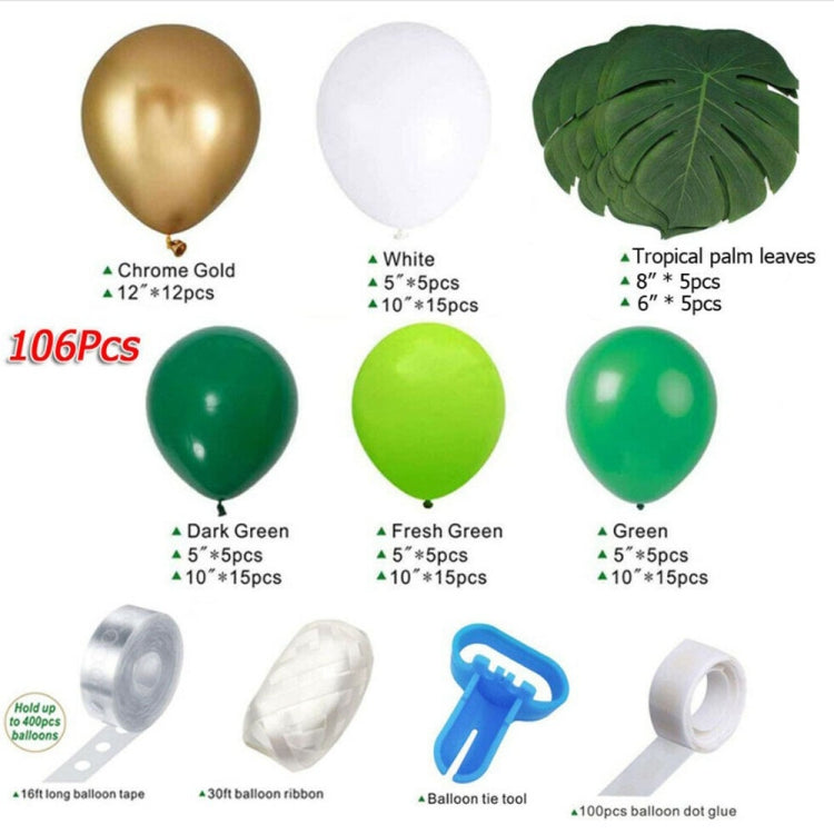 Jungle Theme Party Decoration Balloon Chain Set Teak Blue Dark Green Balloon Party Decoration Props - Balloons by PMC TechLife | Online Shopping South Africa | PMC TechLife