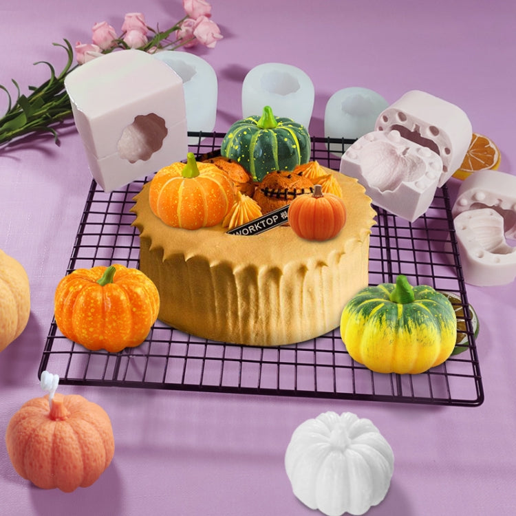 Halloween Three-Dimensional Pumpkin Cake DIY Scented Candle Silicone Mold, Specification: ZW-109 - Food Molds by PMC TechLife | Online Shopping South Africa | PMC TechLife
