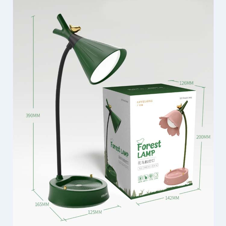 GIVELONG Forest Bird LED Touch Usb Table Lamp With Mobile Phone Holder Bedroom Bedside Night Light(GL363-2 Yellow) - free shipping - PMC TechLife - Order now!