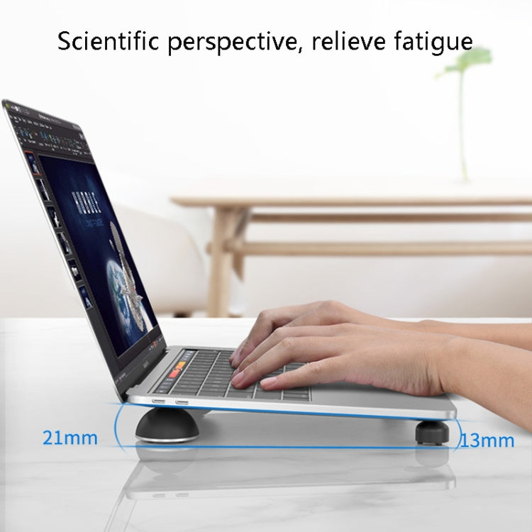 Suohuang SH-1029 Aluminum Portable Bracket Foot Pad for MacBook, Laptop(Black) - Laptop Stand by Suohuang | Online Shopping South Africa | PMC Jewellery | Buy Now Pay Later Mobicred