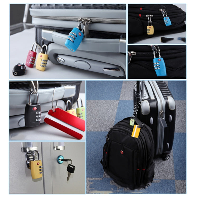 Customs Luggage Lock Overseas Travel Luggage Zipper Lock Plastic TSA Code Lock(Black) - Padlocks by PMC Jewellery | Online Shopping South Africa | PMC Jewellery | Buy Now Pay Later Mobicred