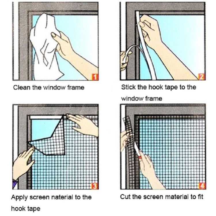 DIY Fly Mosquito Bug Mesh Window Screen Self-adhesive Anti-mosquito Net���13X15cm) - Other by PMC TechLife | Online Shopping South Africa | PMC TechLife