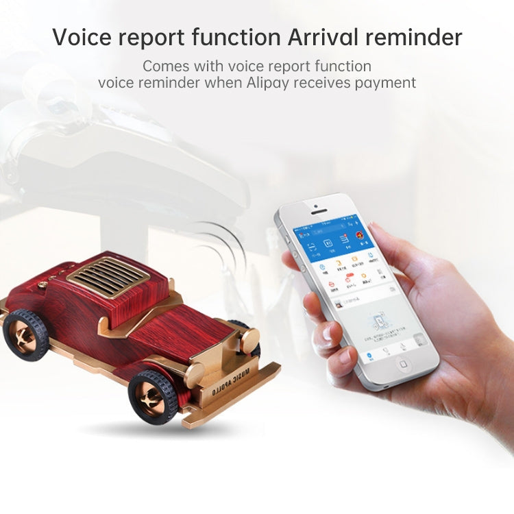 AS60 Retro Car Shape Wooden Subwoofer Mini Wireless Bluetooth Speaker(Dark Wood)