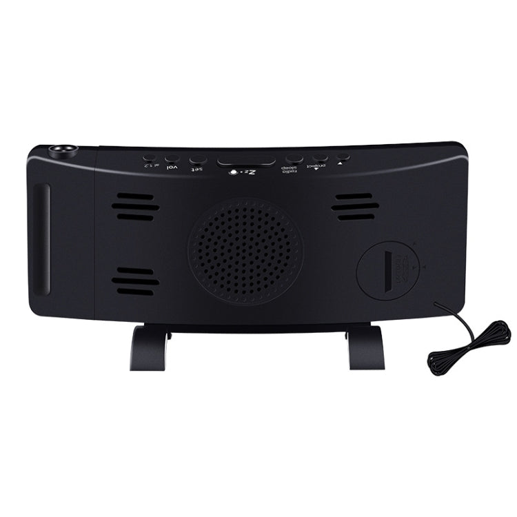 Three-color Projection Radio Alarm Clock USB Digital Alarm Clock Thermometer & Hygrometer - free shipping - PMC Jewellery - Order now!