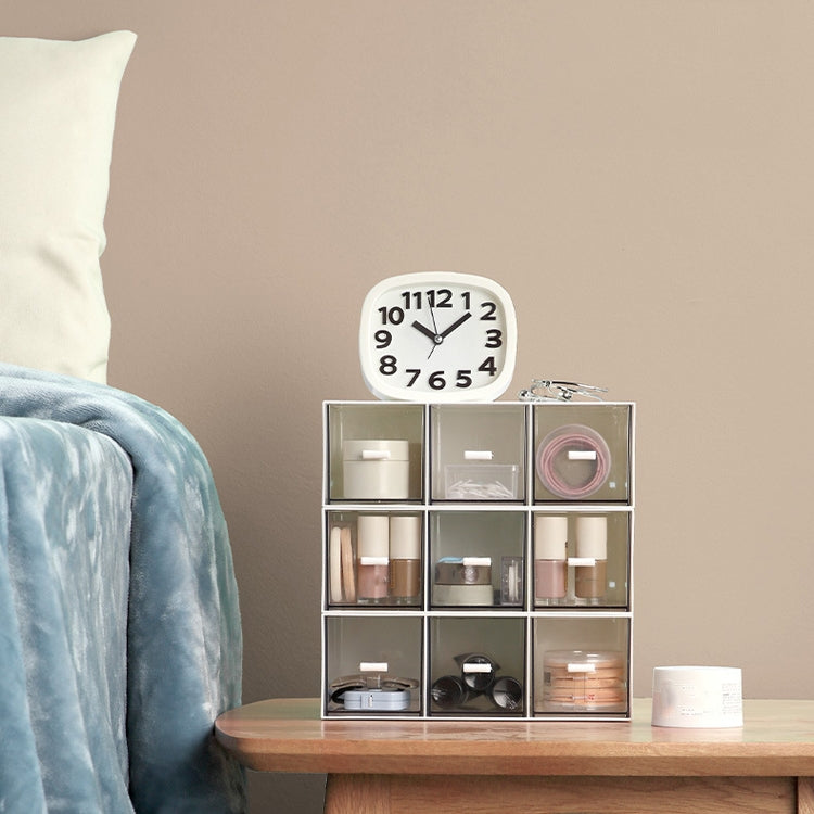 Desktop Drawer Storage Box Cosmetics Office Student Stationery Pen Dormitory Three Grid Desk Rack(Coral Powder) - Storage Boxes by PMC TechLife | Online Shopping South Africa | PMC TechLife