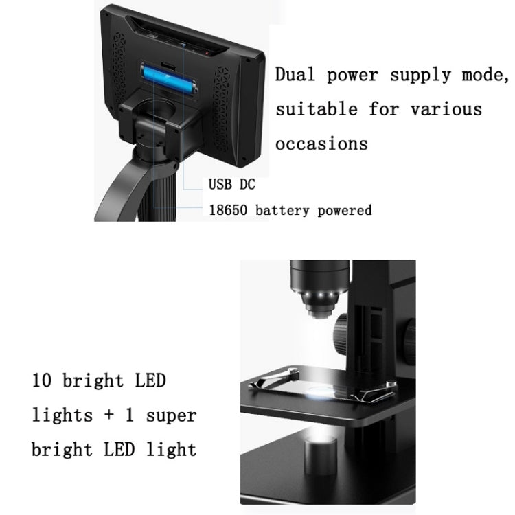 2000X 7 Inch Microbial Cell Observation Microscope Electronic Digital Magnifying Glass - free shipping - PMC Jewellery - Order now!