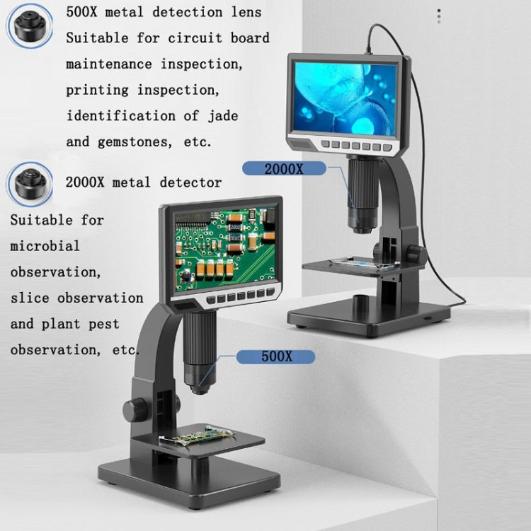2000X 7 Inch Microbial Cell Observation Microscope Electronic Digital Magnifying Glass - free shipping - PMC Jewellery - Order now!