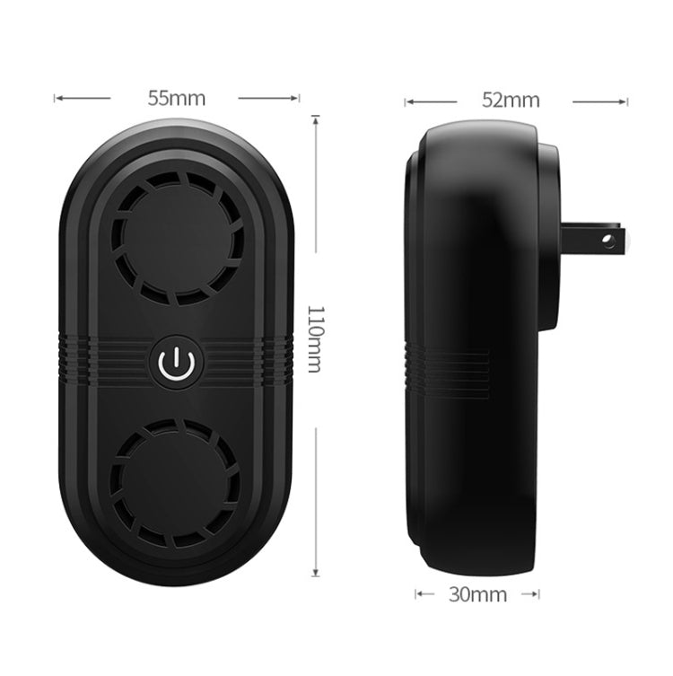 BG307 Ultrasonic Mole Repellent Mosquito Repellent Household Indoor Double Horn Electronic Insect Repellent, Plug Type: EU Plug 220V(Black)