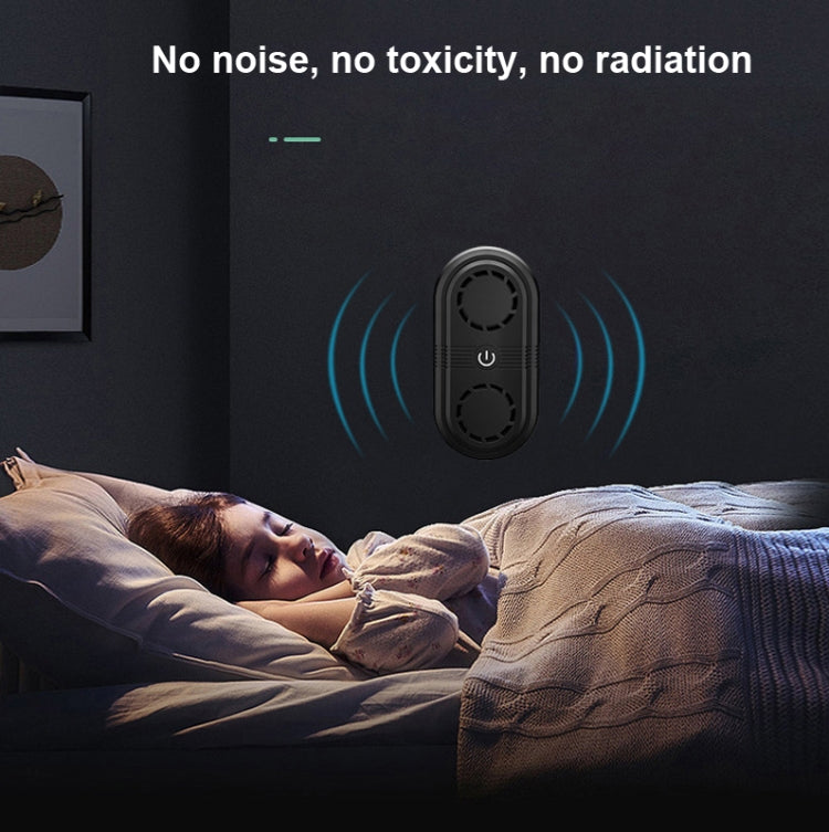 BG307 Ultrasonic Mole Repellent Mosquito Repellent Household Indoor Double Horn Electronic Insect Repellent, Plug Type: EU Plug 220V(Black)