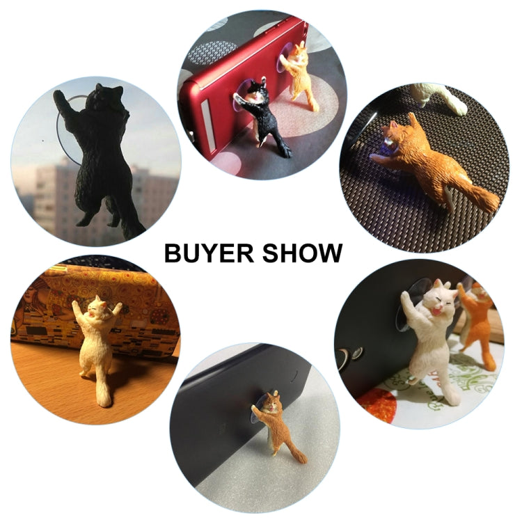 60 PCS Sucker Design Cute Cat Smartphone Holder(White 02)