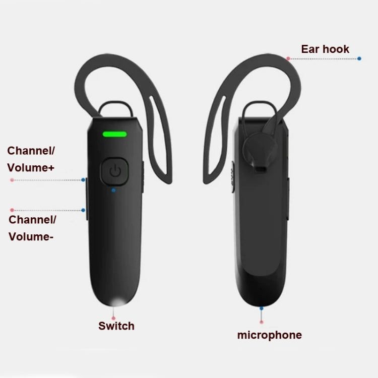 A08 Mini Ear Hook Wireless Walkie Talkie Outdoor Mini Walkie Talkie Wireless Bluetooth Walkie Talkie - Handheld Walkie Talkie by PMC Jewellery | Online Shopping South Africa | PMC Jewellery