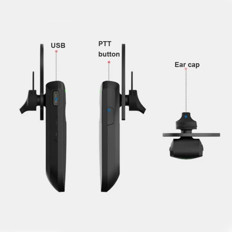 A08 Mini Ear Hook Wireless Walkie Talkie Outdoor Mini Walkie Talkie Wireless Bluetooth Walkie Talkie - Handheld Walkie Talkie by PMC Jewellery | Online Shopping South Africa | PMC Jewellery