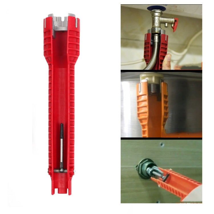 8 In 1 Multifunctional Sink Bathroom Wrench Plumbing Installation Tool Water Pipe Faucet Repair Removal Tool