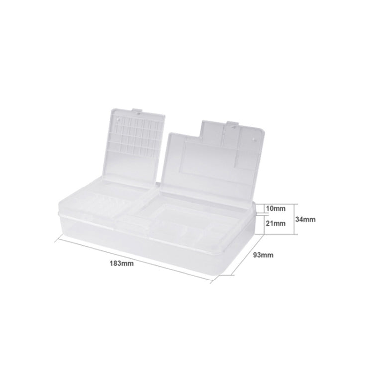 2 PCS Double-Layer Clamshell Mobile Phone Repair Parts Turnover Box Mobile Phone Disassembly Screw Component Storage Box - free shipping - PMC TechLife - Order now!