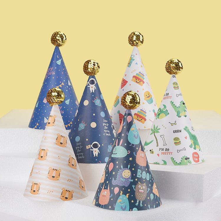 20 PCS Cute Children Bronzing Birthday Hats Cake Baking Decoration Party Hats Unicorn