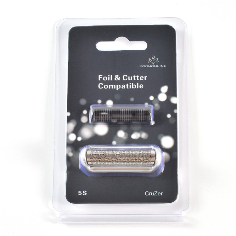 5S Razor Blade Mesh Cutter Head Set For Braun(Silver)
