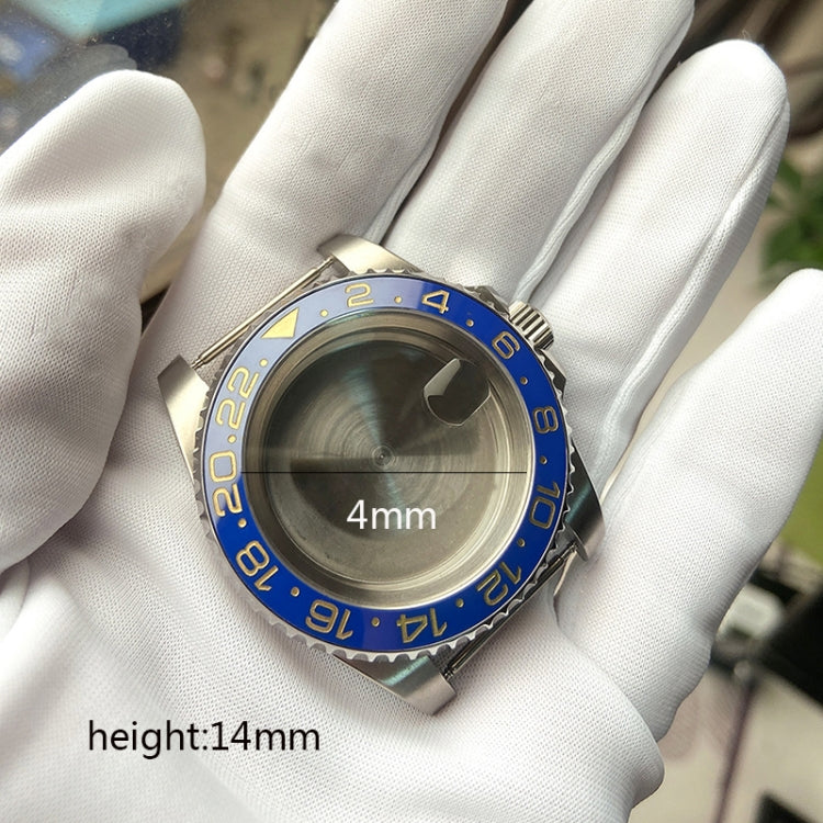 For Rolex 2813/8215/2836/3804/8200 GMT Watch Case For Rolex 2813/8215/2836/3804/8200, Colour: GMT Black Ceramic Ring