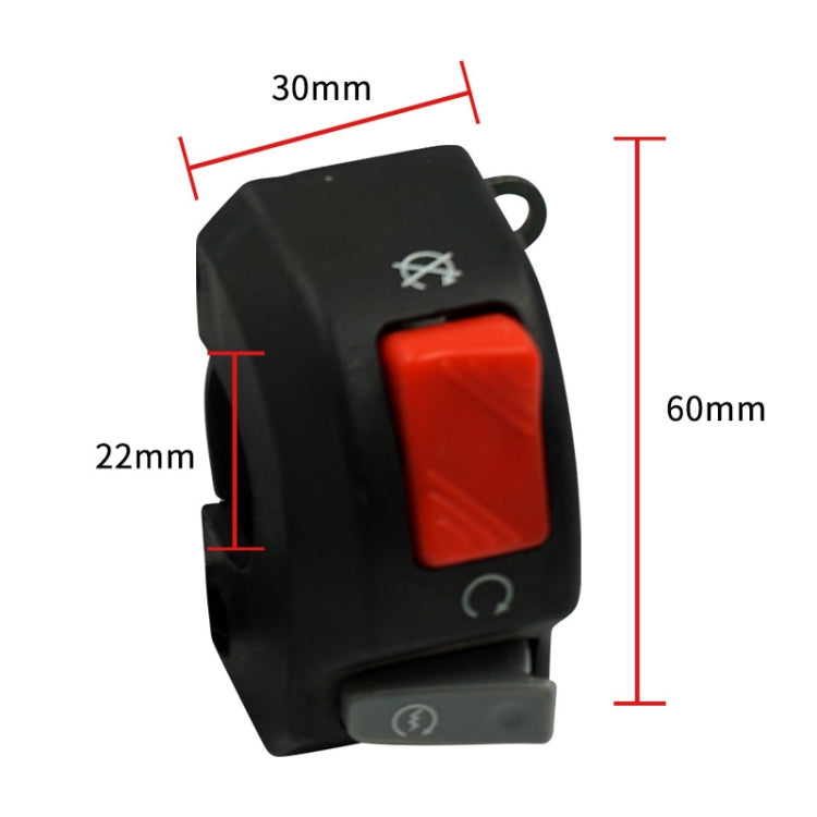 2 PCS Motorcycle Modified Faucet Extinguished Start Switch