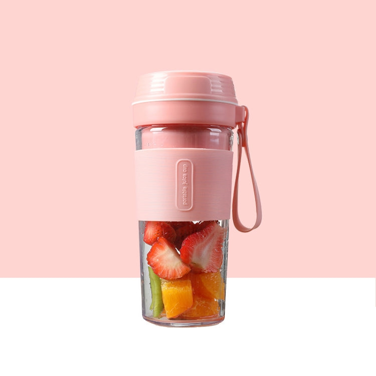 FS1300 Mini Juicer Home Portable Cooking Machine Student Juice Cup Juicer, Colour: Cherry Blossom Four Blade