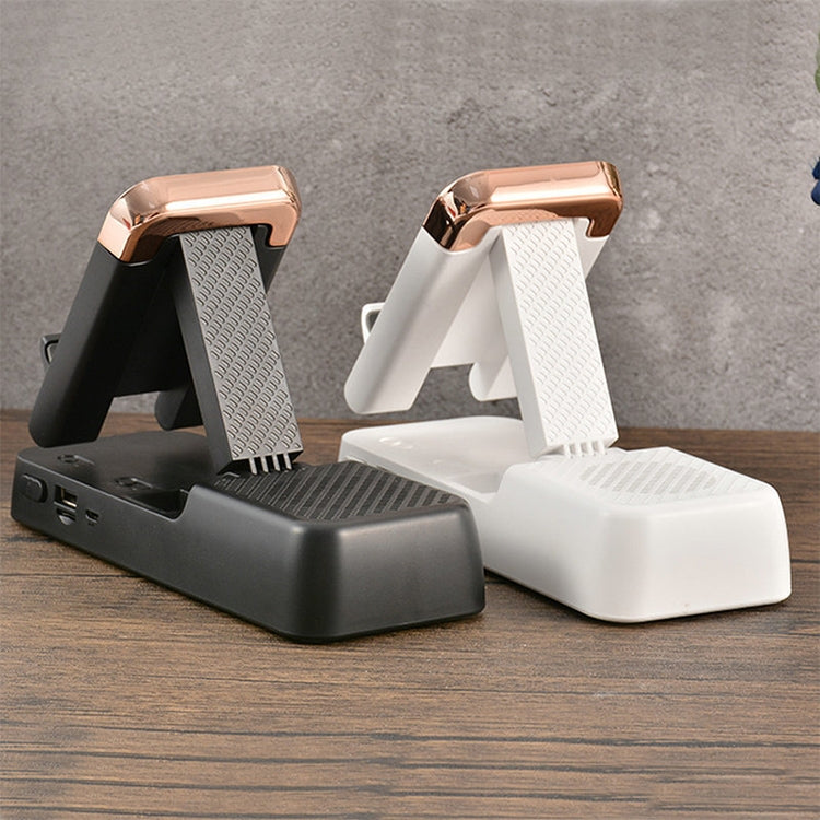 Multifunctional Desktop Stand For Mobile Phone And Tablet With Bluetooth Speaker(Black)