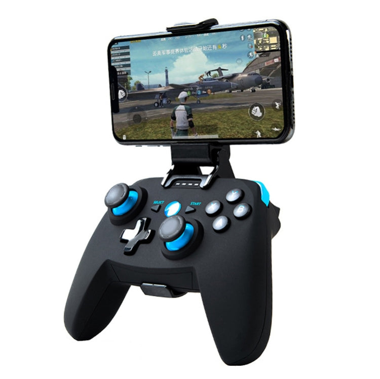 CX-X1 2.4GHz + Bluetooth 4.0 Wireless Game Controller Handle For Android / iOS / PC / PS3 Handle + Bracket (Blue)