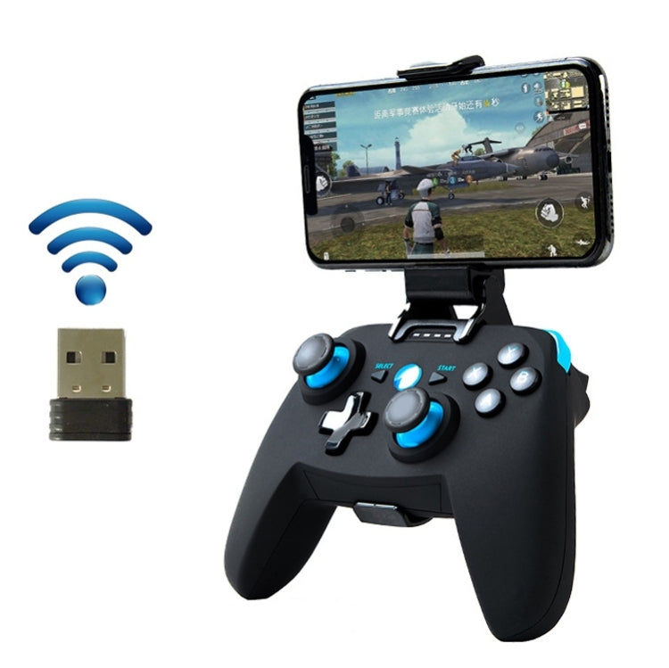 CX-X1 2.4GHz + Bluetooth 4.0 Wireless Game Controller Handle For Android / iOS / PC / PS3 Handle + Bracket+ Receiver (Blue)