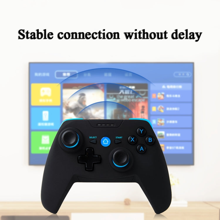 CX-X1 2.4GHz + Bluetooth 4.0 Wireless Game Controller Handle For Android / iOS / PC / PS3 Handle + Bracket+ Receiver (Blue)