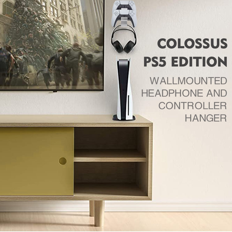 Gamepad & Headphone Three-In-One Wall Mounted Hanger For PS5 / PS4 - Holder by PMC TechLife | Online Shopping South Africa | PMC TechLife | Buy Now Pay Later Mobicred