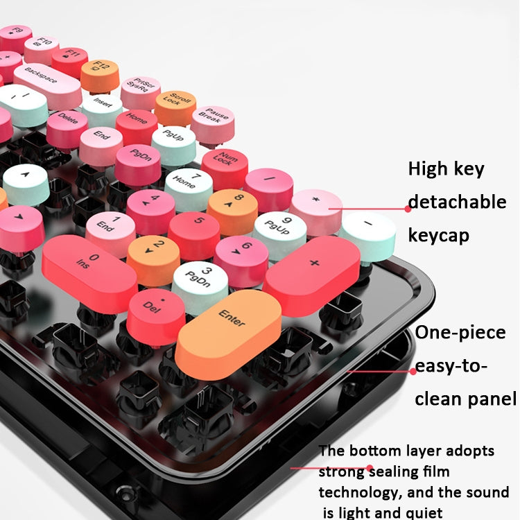 Mofii Sweet Wireless Keyboard And Mouse Set Girls Punk Keyboard Office Set, Colour: Green Mixed Version - free shipping - PMC Jewellery - Order now!